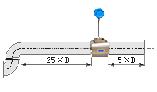 防爆渦街流量計直管段安裝要求示意圖四