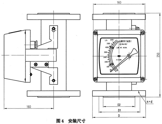 智能型金屬轉(zhuǎn)子流量計外形圖一